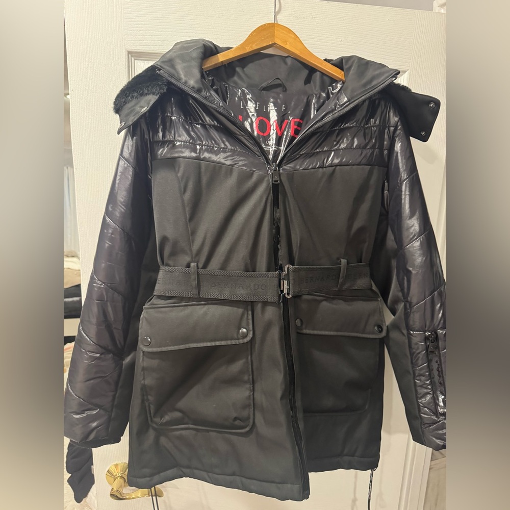 Love Black Puffer Jacket